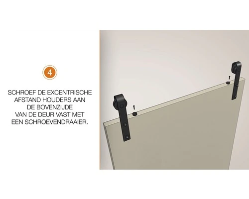 INTERSTEEL Schuifdeursysteem Basic Mat Zwart 9 INTERSTEEL Schuifdeursysteem Basic Mat Zwart - Afbeelding 9