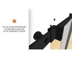 INTERSTEEL Schuifdeursysteem Basic Mat Zwart 23 INTERSTEEL Schuifdeursysteem Basic Mat Zwart -Sloten Verkoopwinkel DV 8 6337893 11 4c NL 20190815174752