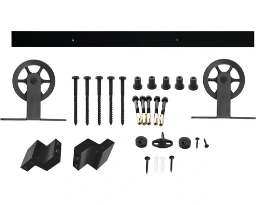 INTERSTEEL Schuifdeursysteem Wheel Top Mat Zwart 2 INTERSTEEL Schuifdeursysteem Wheel Top Mat Zwart - Afbeelding 2