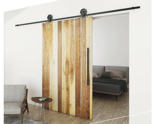 INTERSTEEL Schuifdeursysteem Wheel Top Mat Zwart 3 INTERSTEEL Schuifdeursysteem Wheel Top Mat Zwart - Afbeelding 3