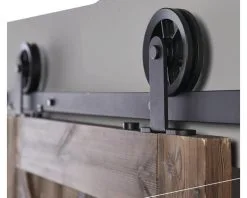 INTERSTEEL Schuifdeursysteem Wheel Top Mat Zwart