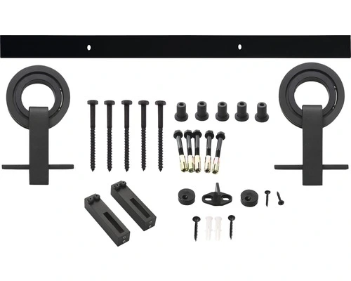 INTERSTEEL Schuifdeursysteem Modern Top Mat Zwart 2 INTERSTEEL Schuifdeursysteem Modern Top Mat Zwart - Afbeelding 2