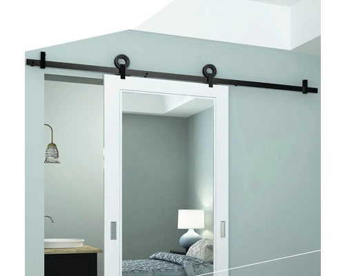 INTERSTEEL Schuifdeursysteem Modern Top Mat Zwart 3 INTERSTEEL Schuifdeursysteem Modern Top Mat Zwart - Afbeelding 3