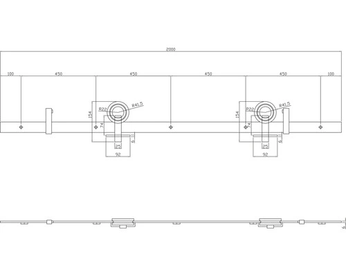 INTERSTEEL Schuifdeursysteem Modern Top Mat Zwart 4 INTERSTEEL Schuifdeursysteem Modern Top Mat Zwart - Afbeelding 4