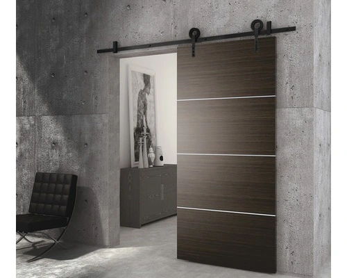 INTERSTEEL Schuifdeursysteem Modern Mat Zwart 3 INTERSTEEL Schuifdeursysteem Modern Mat Zwart - Afbeelding 3