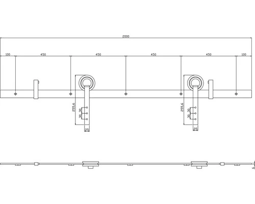 INTERSTEEL Schuifdeursysteem Modern Mat Zwart 5 INTERSTEEL Schuifdeursysteem Modern Mat Zwart - Afbeelding 5