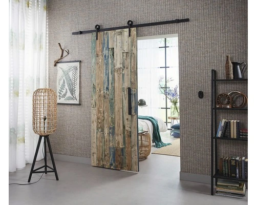 INTERSTEEL Schuifdeursysteem Modern Mat Zwart 4 INTERSTEEL Schuifdeursysteem Modern Mat Zwart - Afbeelding 4