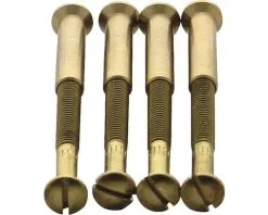 INTERSTEEL Patentbout M4x38 Mm Messing, 4 Stuks