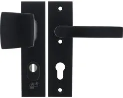 STARX Veiligheidsbeslag Recht Kortschild Duw/kruk PC72 Anti-kerntrek Zwart