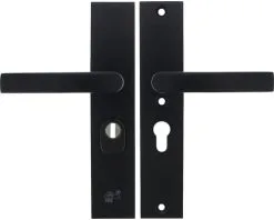 STARX Veiligheidsbeslag Recht Langschild Kruk/kruk PC55 Anti-kerntrek Zwart