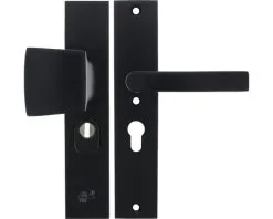 STARX Veiligheidsbeslag Recht Langschild Duw/kruk PC55 Anti-kerntrek Zwart