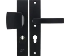 STARX Veiligheidsbeslag Recht Langschild Duw/kruk PC72 Anti-kerntrek Zwart