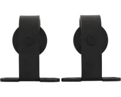 INTERSTEEL Hangrollen Basic Top 140 Mm Mat Zwart, 2 Stuks