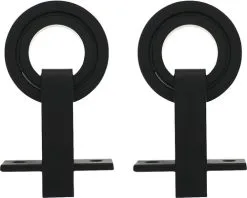 INTERSTEEL Hangrollen Modern Top 155 Mm Mat Zwart, 2 Stuks