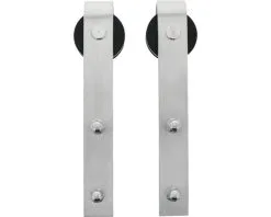 INTERSTEEL Hangrollen Basic 290 Mm RVS Geborsteld, 2 Stuks