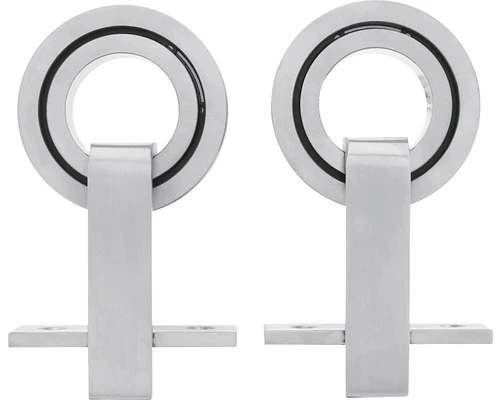 INTERSTEEL Hangrollen Modern Top 155 Mm RVS Geborsteld, 2 Stuks 1 INTERSTEEL Hangrollen Modern Top 155 Mm RVS Geborsteld, 2 Stuks