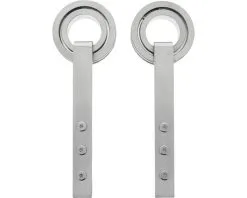 INTERSTEEL Hangrollen Modern 255 Mm RVS Geborsteld, 2 Stuks