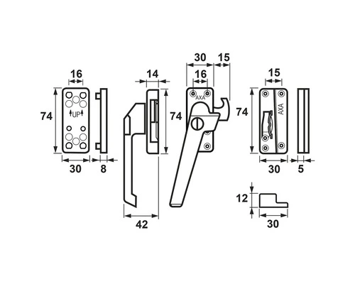 AXA Veiligheids Raamsluiting 3319 Linksdraaiend Wit 2 AXA Veiligheids Raamsluiting 3319 Linksdraaiend Wit - Afbeelding 2
