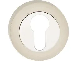 INTERSTEEL Rozet Rond Met Profielcilindergat Chroom Nikkel