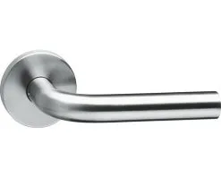 INTERSTEEL Deurkruk Paar Recht Op Ital Rozet RVS Geborsteld