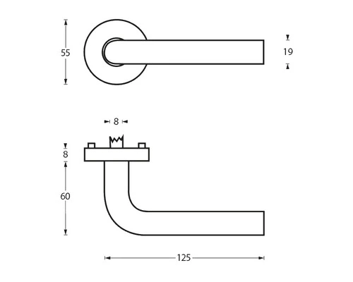 INTERSTEEL Deurkruk Paar Recht Op Ital Rozet RVS Geborsteld 2 INTERSTEEL Deurkruk Paar Recht Op Ital Rozet RVS Geborsteld - Afbeelding 2