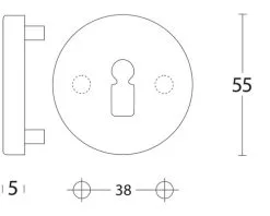 INTERSTEEL Rozet Rond Verdekt Met Sleutelgat RVS Geborsteld -Sloten Verkoopwinkel DV 8 7580461 03 4c NL 20170706030151
