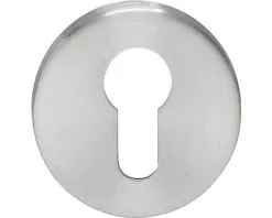 INTERSTEEL Rozet Rond Verdekt Met Profielcilindergat RVS Geborsteld