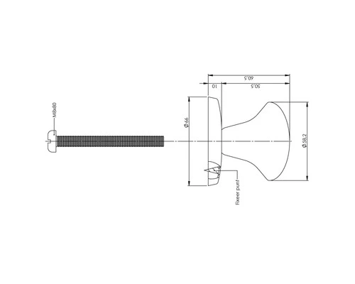 INTERSTEEL Voordeurknop Paddenstoel Vast Ø 58/66 RVS Geborsteld 2 INTERSTEEL Voordeurknop Paddenstoel Vast Ø 58/66 RVS Geborsteld - Afbeelding 2