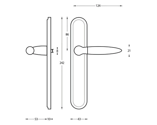 INTERSTEEL Deurkruk Paar Elen Op Blindschild Chroom Nikkel 2 INTERSTEEL Deurkruk Paar Elen Op Blindschild Chroom Nikkel - Afbeelding 2