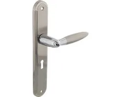 INTERSTEEL Deurkruk Paar Elen Op Schild Met Sleutelgat SL56 Chroom Nikkel