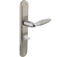 INTERSTEEL Deurkruk Paar Elen Op Schild Met WC-/badkamersluiting WC63/8 Chroom Nikkel