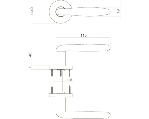 INTERSTEEL Deurkruk Paar Phobos Op Rozet Zwart Mat 2 INTERSTEEL Deurkruk Paar Phobos Op Rozet Zwart Mat - Afbeelding 2