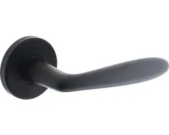 INTERSTEEL Deurkruk Paar Phobos Op Rozet Zwart Mat