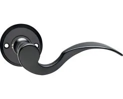 INTERSTEEL Deurkruk Paar Lepel Op Rozet Zwart Mat