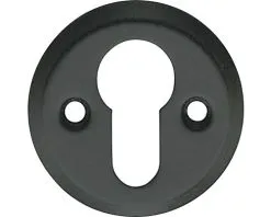 INTERSTEEL Rozet Rond Met Profielcilindergat Zwart Mat