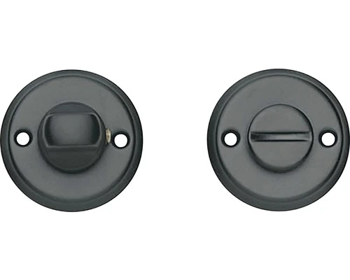 INTERSTEEL Rozet Rond Met WC-/badkamersluiting Zwart Mat 1 INTERSTEEL Rozet Rond Met WC-/badkamersluiting Zwart Mat