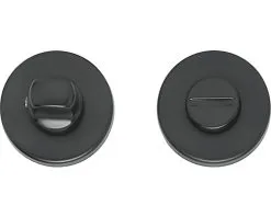 INTERSTEEL Rozet Rond Met WC-/badkamersluiting Verdekt Zwart Mat