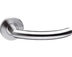 INTERSTEEL Deurkruk Paar Halfrond Op Rozet RVS Geborsteld