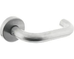 INTERSTEEL Deurkruk Paar Rond Op Rozet RVS Geborsteld