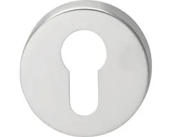 INTERSTEEL Rozet Rond Met Profielcilindergat RVS Geborsteld, 2 Stuks