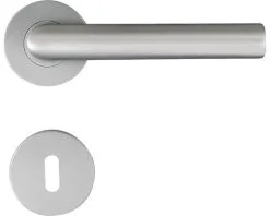 PERTURA Deurkruk Paar Vitur Op Rozet Met Sleutelplaat Aluminium F1