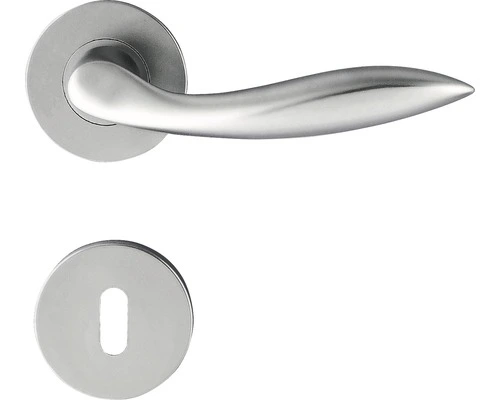PERTURA Deurkruk Paar Isa Op Rozet Met Sleutelplaat Aluminium F1 1 PERTURA Deurkruk Paar Isa Op Rozet Met Sleutelplaat Aluminium F1