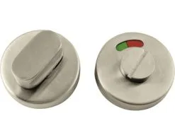 Rozet Rond Met WC-/badkamersluiting RVS Mat