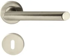 PERTURA Deurkruk Paar Orva Op Rozet Met Sleutelplaat RVS Mat