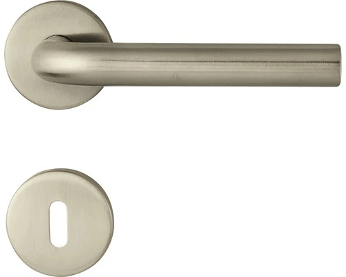 PERTURA Deurkruk Paar Smari Op Rozet Met Sleutelplaat RVS Mat 1 PERTURA Deurkruk Paar Smari Op Rozet Met Sleutelplaat RVS Mat