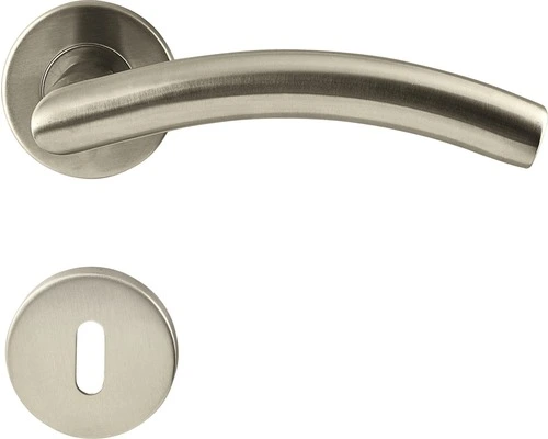 PERTURA Deurkruk Paar Ivy Op Rozet Met Sleutelplaat RVS Mat 1 PERTURA Deurkruk Paar Ivy Op Rozet Met Sleutelplaat RVS Mat