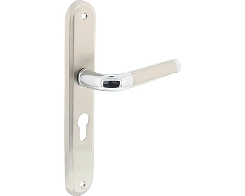 INTERSTEEL Deurkruk Paar Agatha Op Schild Met Profielcilindergat PC55 Chroom Nikkel 1 INTERSTEEL Deurkruk Paar Agatha Op Schild Met Profielcilindergat PC55 Chroom Nikkel