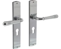 INTERSTEEL Deurkruk Paar Emily Op Schild Met Profielcilindergat PC55 Chroom