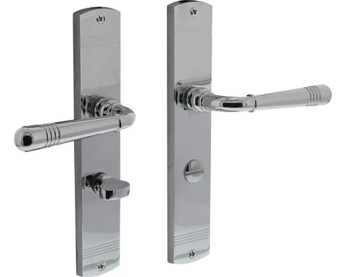 INTERSTEEL Deurkruk Paar Emily Op Schild Met WC-/badkamersluiting WC63/8 Chroom 1 INTERSTEEL Deurkruk Paar Emily Op Schild Met WC-/badkamersluiting WC63/8 Chroom